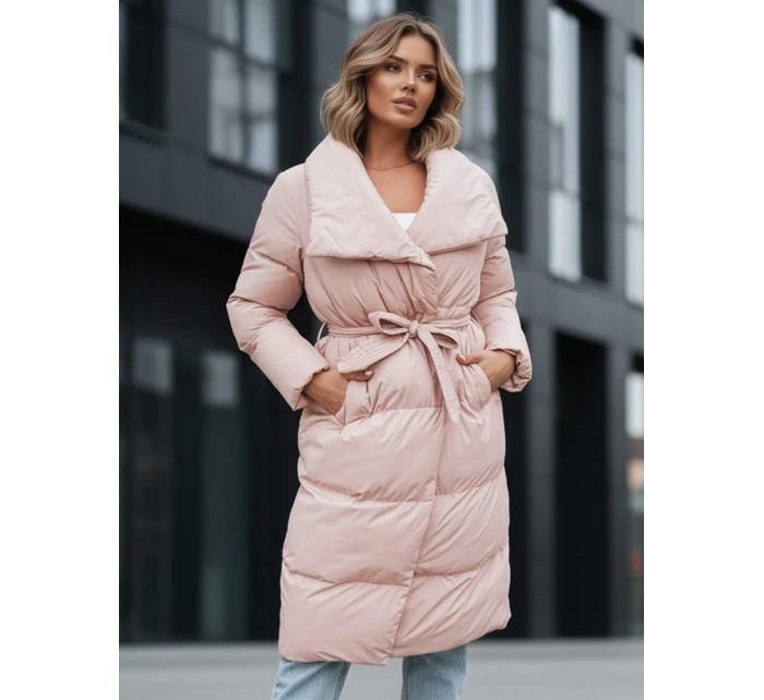 Dámská prošívaná bunda kabát růžová Dstreet model 21965737 - FashionStreet