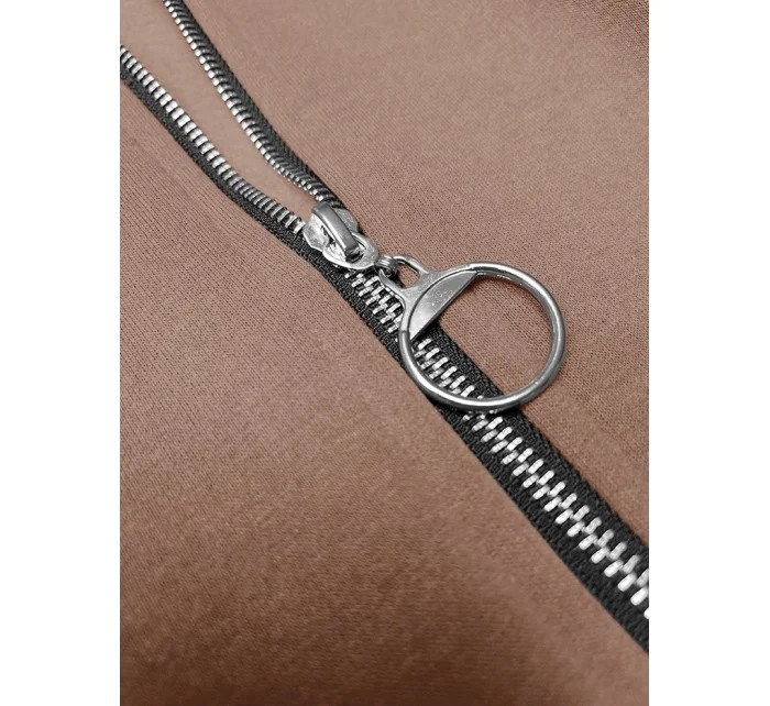 Béžový teplákový přehoz přes oblečení se rukávy model 19742950 - MADE IN ITALY Béžový teplákový přehoz přes oblečení se rukávy model 19742950 - MADE IN ITALY