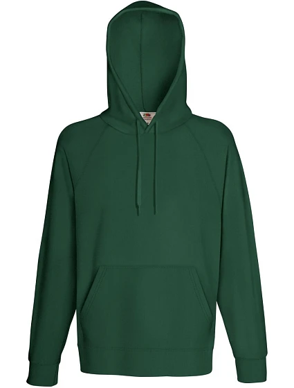 Fruit of the Loom Lightweight Hooded Sweat Pánská raglánová mikina s kapucí 16.2140 bottle green Fruit of the Loom Lightweight Hooded Sweat Pánská raglánová mikina s kapucí 16.2140 bottle green