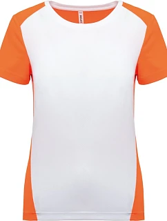 Kariban ProAct PA 4015 Dámské kontrastní sportovní tričko 20.4015 white/fluorescent orange