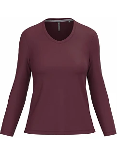K 382 Dámské tričko do V s dl. rukávem model 22508398 wine - Kariban