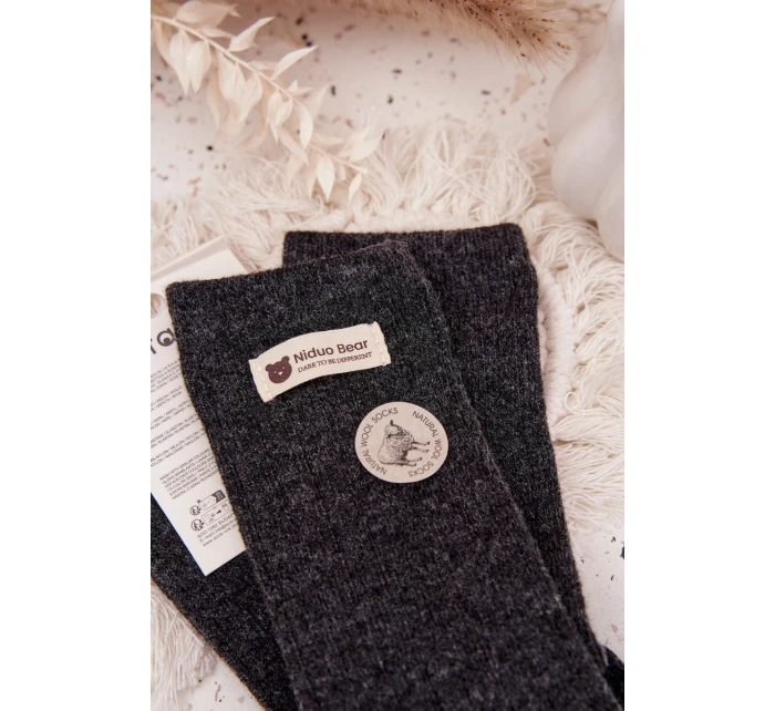 Teplé Vlněné Dámské Punčochy S model 21786960 Tmavě šedé - Aura.via