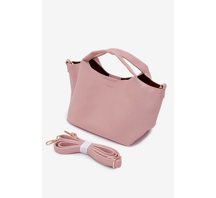 Růžová kabelka z imitace kůže Corisse