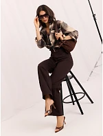 Džíny D60140BA62672A2, tmavě hnědé Džíny D60140BA62672A2, tmavě hnědé