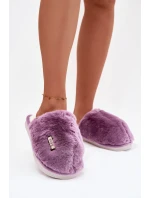 Dámské huňaté pantofle – fialové Belinna Dámské huňaté pantofle – fialové Belinna
