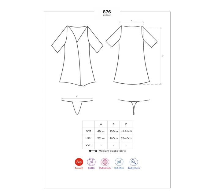 Elegantní župan 876 - PEI - Obsessive