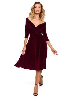 Dámské šaty M645 Maroon -  Moe