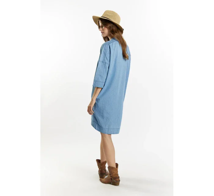 Džínové šaty s kapsami model 20069594 modré - Monnari Džínové šaty s kapsami model 20069594 modré - Monnari
