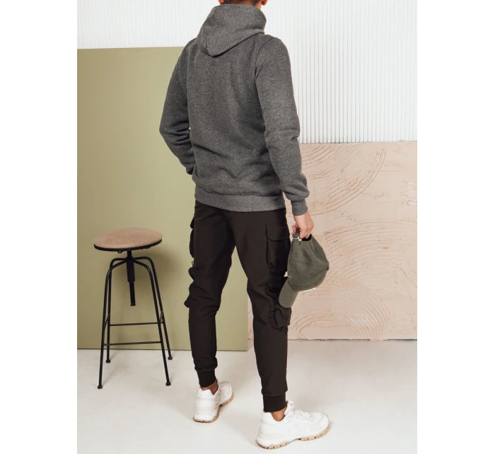 Pánská antracitová mikina s kapucí Dstreet BX5694 Pánská antracitová mikina s kapucí Dstreet BX5694