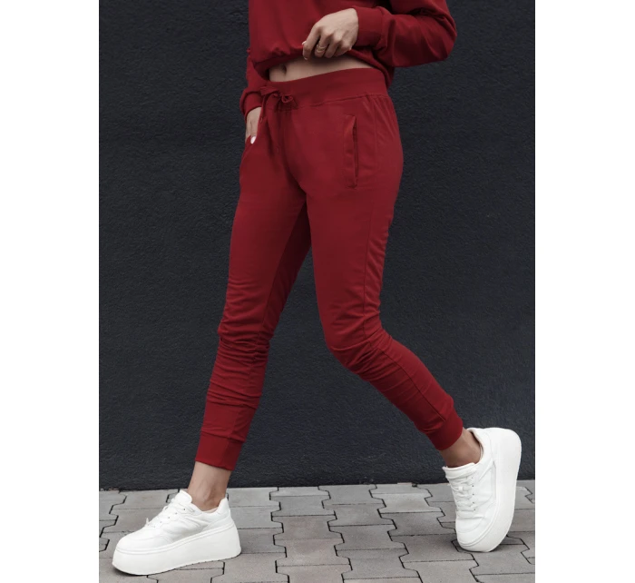 Dámské tepláky FITS bordó FashionStreet UY2304 Dámské tepláky FITS bordó FashionStreet UY2304