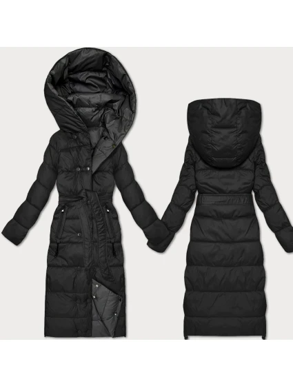 Černo-grafitová oboustranná zimní bunda (M2-6519-1+27) - Goodlooking