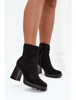 Boty na podpatku model 220708 Step in style Boty na podpatku model 220708 Step in style