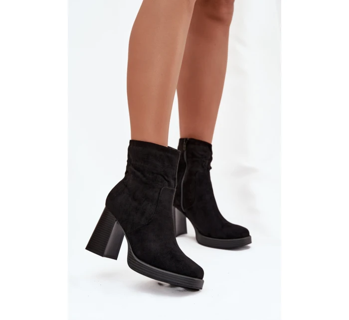 Boty na podpatku model 220708 Step in style Boty na podpatku model 220708 Step in style