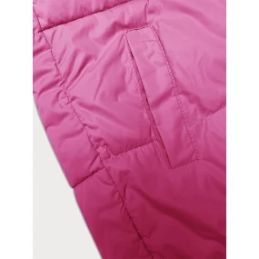 Volná růžová dámská bunda s kapucí Miss model 19447279 - Miss TiTi