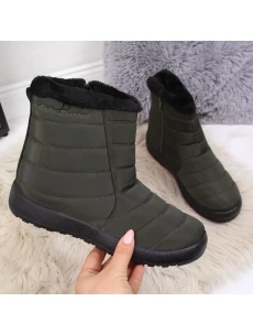 Nepromokavé sněhové boty na zip NEWS W EVE181D khaki