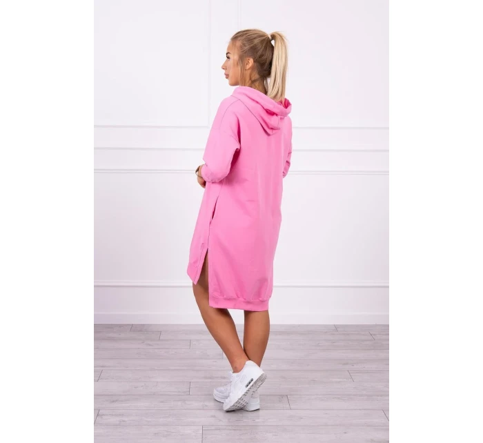 Šaty s kapucí a delšími zády světle růžové Šaty s kapucí a delšími zády světle růžové