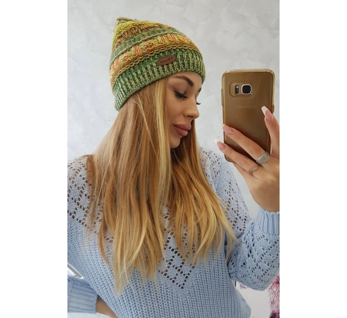 Fleecová čepice Patrycja K254 green neon+green Fleecová čepice Patrycja K254 green neon+green