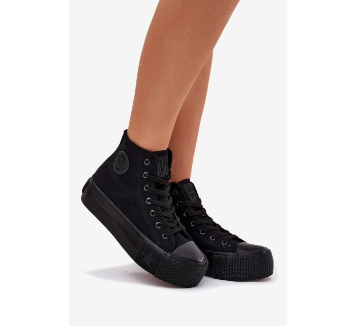 Dámské Tenisky Na Platformě Big Star RR274742 Černé Dámské Tenisky Na Platformě Big Star RR274742 Černé