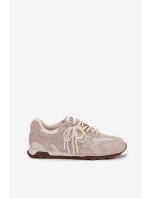 Dámské kožené semišové tenisky model 22031939 šedé - D&A