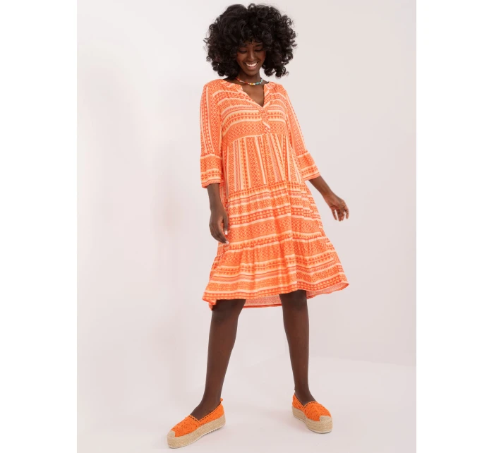 Šaty D73771M30214L oranžová Šaty D73771M30214L oranžová
