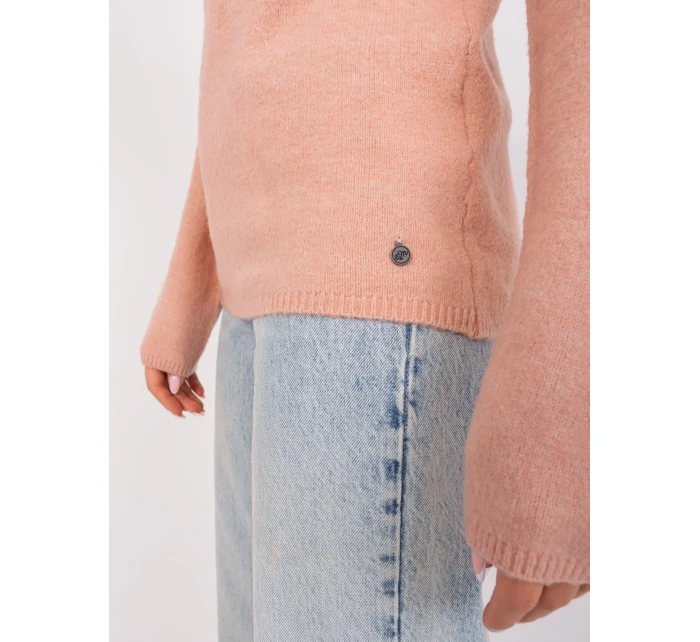 Sweter model 19005850 jasny różowy - FPrice Sweter model 19005850 jasny różowy - FPrice