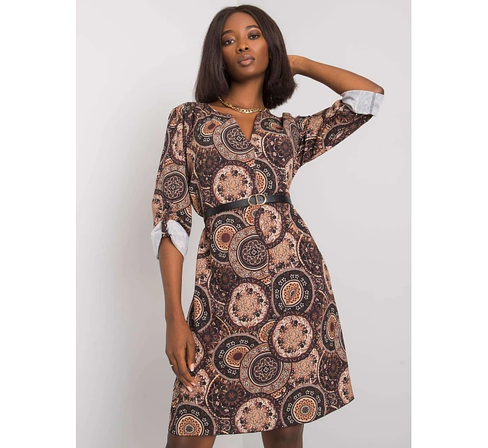 Sukienka DHJ SK model 22087359 brązowy - FPrice