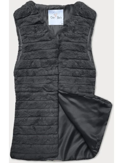 vesta v grafitové barvě s podšívkou model 20647301 - Och Bella vesta v grafitové barvě s podšívkou model 20647301 - Och Bella