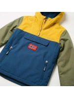 Trollkids Dětská nepromokavá bunda do deště Kirkenes Anorak žlutá/modrá (322-703)