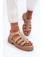 Dámské sandály béžové model 21657065 - Boto Dámské sandály béžové model 21657065 - Boto