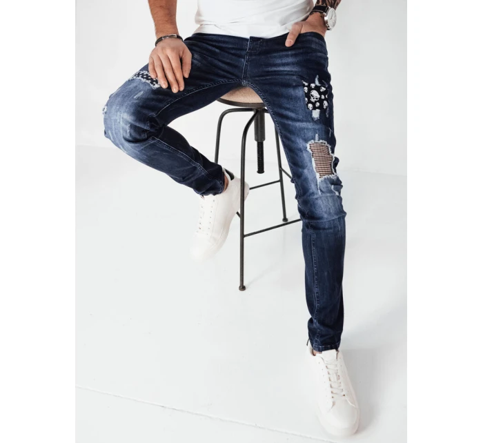 Pánské tmavě modré džínové kalhoty FashionStreet UX4148