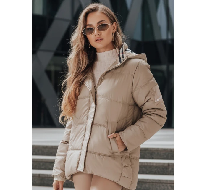 Dámská prošívaná bunda HIMES béžová FashionStreet TY4243