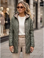 Kurtka damska przejściowa pikowana z kapturem zielona model 22342152 - FashionStreet