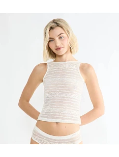 Dámské tílko FREE Evolve Tank Top Lace - WHITE - bílé 00GZ - SLOGGI
