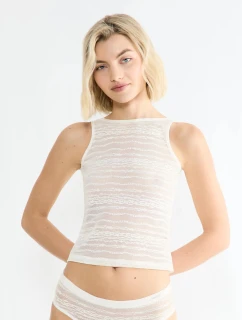 Dámské tílko FREE Evolve Tank Top Lace - WHITE - bílé 00GZ - SLOGGI