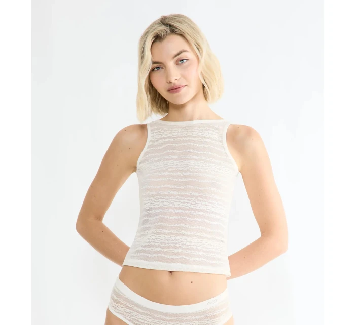 sloggi FREE Evolve Tank Top Lace - WHITE - SLOGGI WHITE - SLOGGI