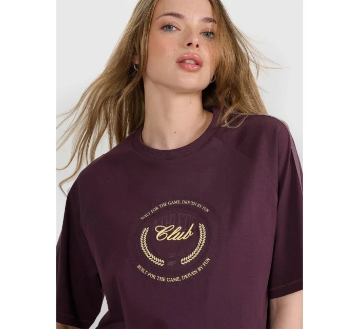 Dámské tričko oversize s potiskem model 21816645 - 4F Dámské tričko oversize s potiskem model 21816645 - 4F