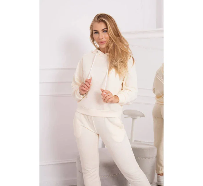 Tepláková souprava s kapucí ecru Tepláková souprava s kapucí ecru