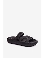 Pěnové dámské pantofle s pásky a sponou Big Star model 22100720 Černé - Big Star Shoes