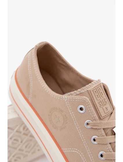 Pánské plátěné tenisky na platformě Big Star – béžové