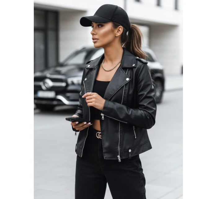 MODE MOSAIC dámská kožená bunda ramones černá FashionStreet TY3893