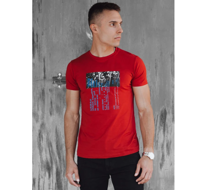 Pánské červené tričko FashionStreet RX5559
