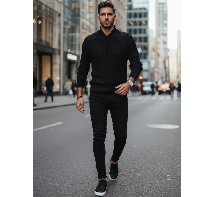 Pánský černý svetr model 21995262 - Dstreet