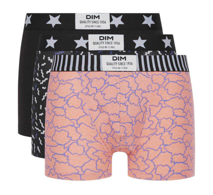 Pánské módní boxerky 3 ks DIM VIBES BOXER 3x - DIM - černá