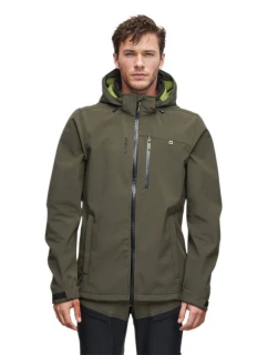 Alpinus Olive pánská větruodolná softshellová bunda do deště - model 21932047