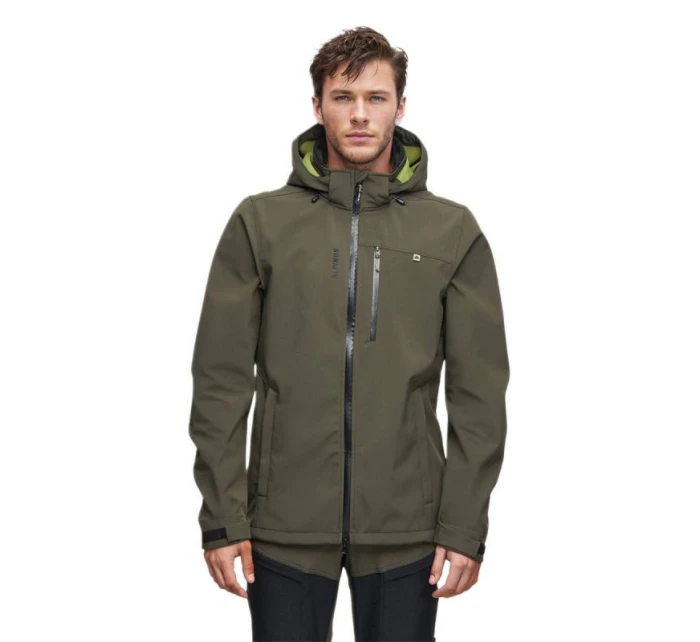 Alpinus Olive pánská větruodolná softshellová bunda do deště - model 21932047 Alpinus Olive pánská větruodolná softshellová bunda do deště - model 21932047