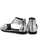 Dámské stříbrné ažurové sandály M.Daszynski MR24148-2 Dámské stříbrné ažurové sandály M.Daszynski MR24148-2