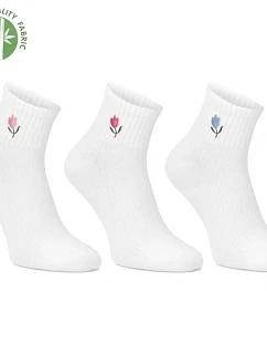 Dámské vysoké krémové bambusové ponožky Filippo SD-AN06