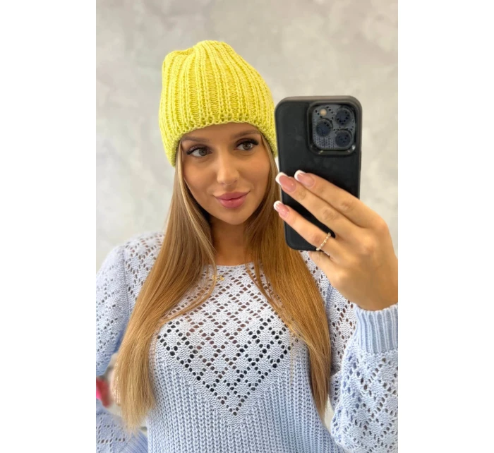 Dámská čepice Rebeka K345 žlutá Dámská čepice Rebeka K345 žlutá