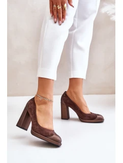 Semišové Na Podpatku Hnědé model 21673387 - Laura Messi