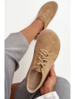 tenisky z přírodního semiše 314 béžové model 21712717 - Zazoo
